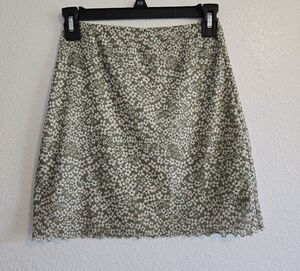 SHEIN Ditsy Floral Green Mini Skirt